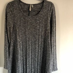 3/4 sleeve gray dress